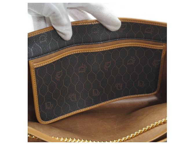 Dior Borsa a spalla con catena a nido d'ape Marrone - vista 11