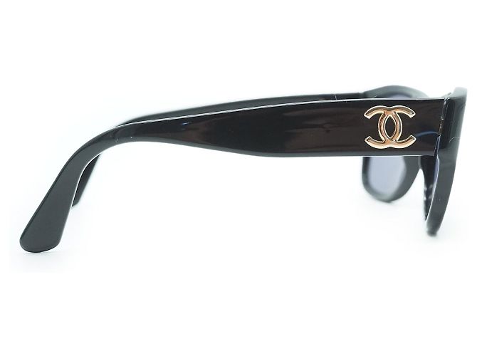Chanel Gafas de sol con marco negro CC Logo - vista 5