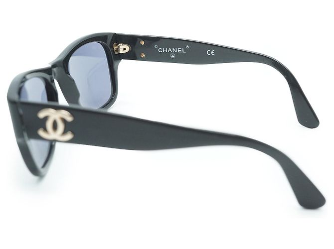 Chanel Gafas de sol con marco negro CC Logo - vista 7
