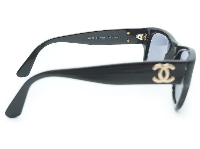 Chanel Gafas de sol con marco negro CC Logo - vista 8