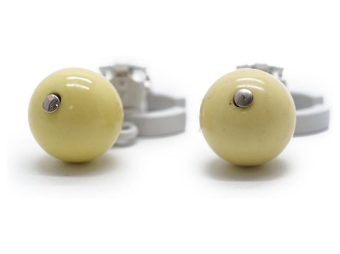 Chanel CC Logo Clip-On Ohrringe Weiß - Ansicht 6
