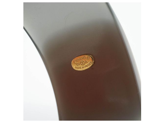 Chanel Bicolor CC Logo Armreif Schwarz - Ansicht 10
