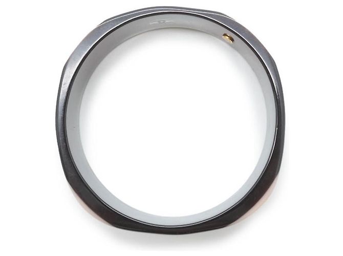 Chanel Bicolor CC Logo Armreif Schwarz - Ansicht 11