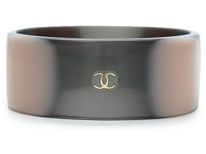 Chanel Bicolor CC Logo Armreif Schwarz - Ansicht 2