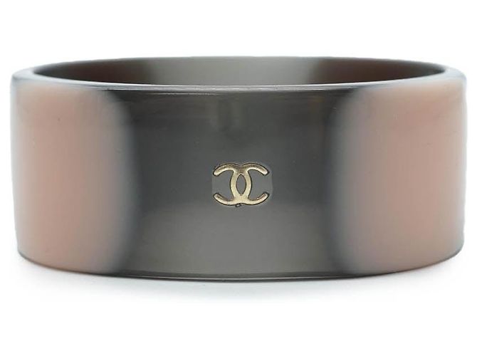 Chanel Bicolor CC Logo Armreif Schwarz - Ansicht 4