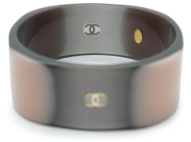 Chanel Bicolor CC Logo Armreif Schwarz - Ansicht 6