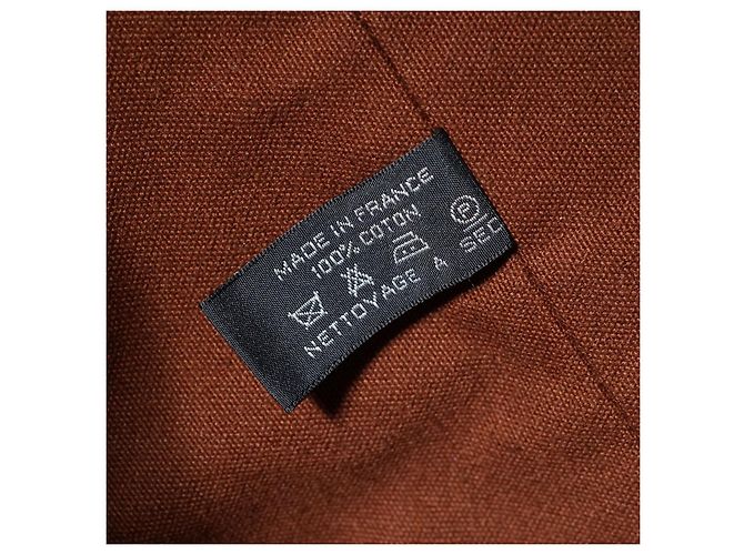 Borsa a mano Hermès Polochon Mimile GM Marrone Cotone - vista 11
