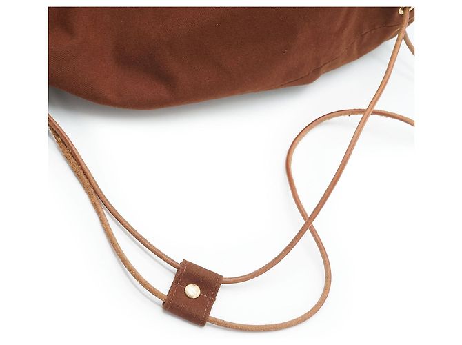 Borsa a mano Hermès Polochon Mimile GM Marrone Cotone - vista 13