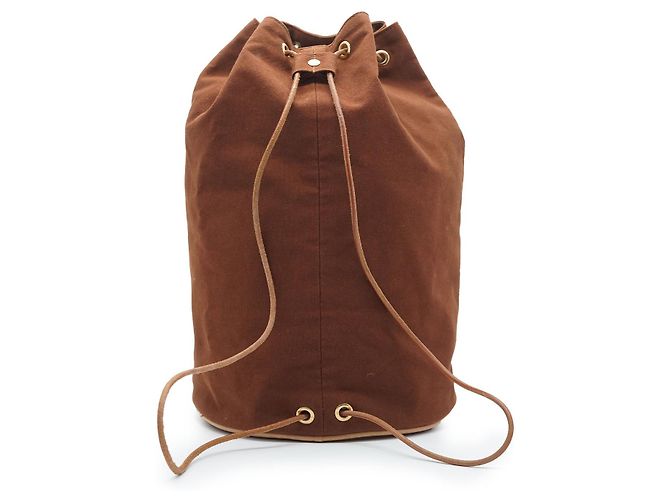 Borsa a mano Hermès Polochon Mimile GM Marrone Cotone - vista 3