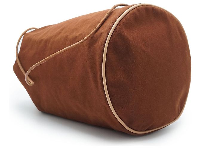 Borsa a mano Hermès Polochon Mimile GM Marrone Cotone - vista 7