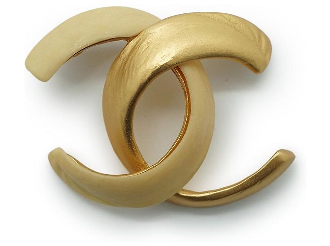 Chanel Spilla GP in oro avorio CC D'oro - vista 2