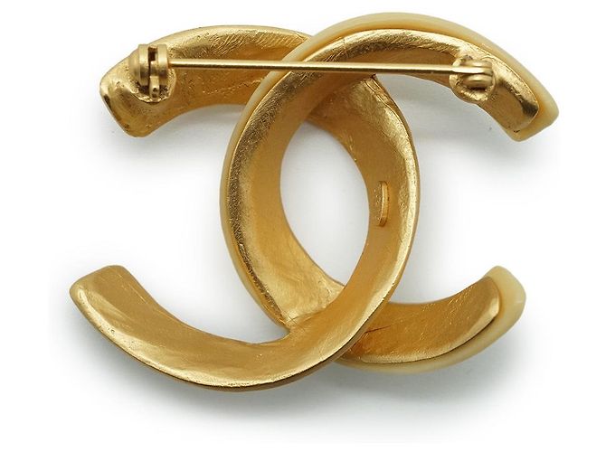 Chanel Spilla GP in oro avorio CC D'oro - vista 3