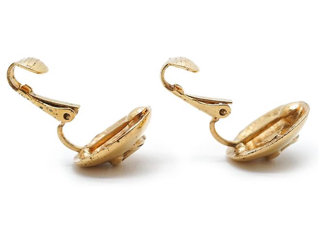 Chanel Orecchini rotondi a clip CC Logo GP D'oro - vista 10