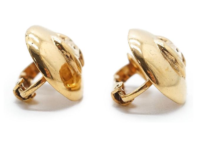 Chanel Orecchini rotondi a clip CC Logo GP D'oro - vista 5