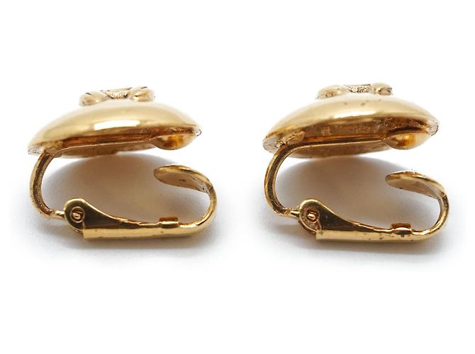 Chanel Orecchini rotondi a clip CC Logo GP D'oro - vista 6