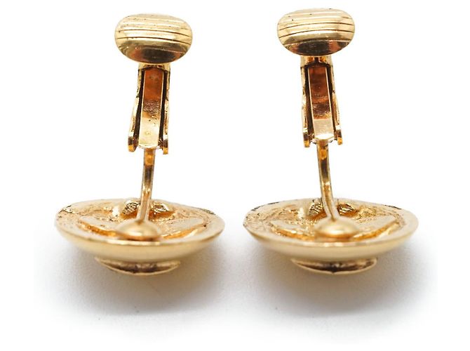 Chanel Orecchini rotondi a clip CC Logo GP D'oro - vista 8