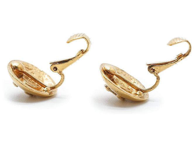 Chanel Orecchini rotondi a clip CC Logo GP D'oro - vista 9