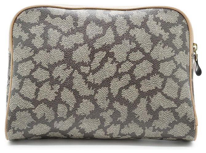 Yves Saint Laurent Clutch Vintage YSL Stampa Giraffa Marrone - vista 2