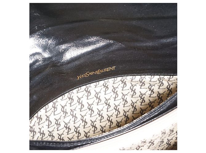 Yves Saint Laurent Clutch vintage trapuntato a forma di busta Nero - vista 10