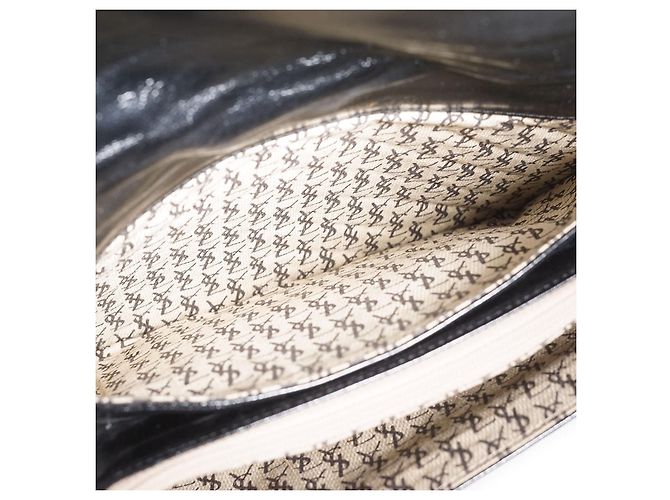 Yves Saint Laurent Clutch vintage trapuntato a forma di busta Nero - vista 11