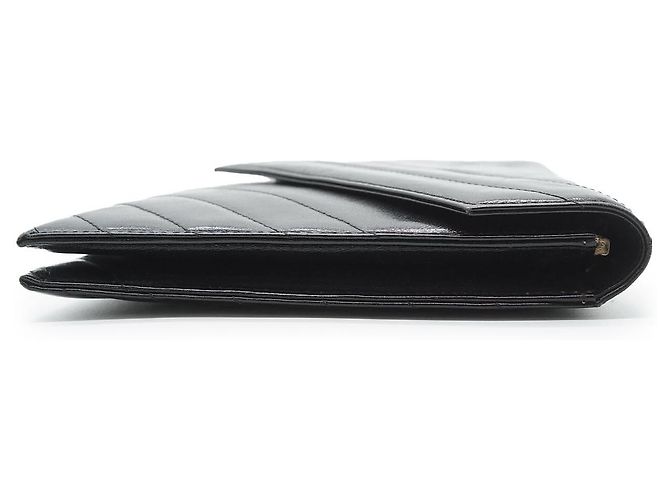 Yves Saint Laurent Clutch vintage trapuntato a forma di busta Nero - vista 3