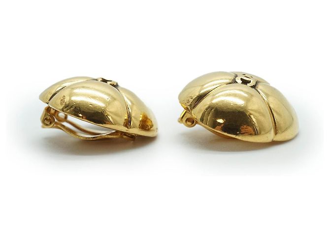 Chanel Orecchini a clip rotondi con fiori Coco Mark GP D'oro - vista 5