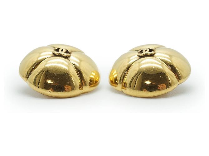 Chanel Orecchini a clip rotondi con fiori Coco Mark GP D'oro - vista 6