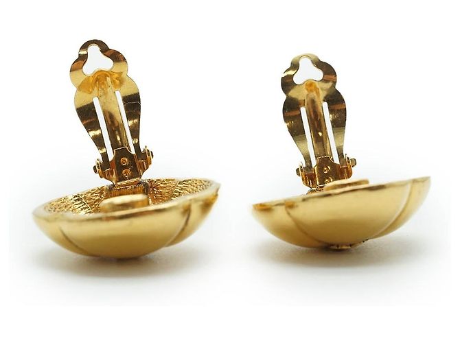 Chanel Orecchini a clip rotondi con fiori Coco Mark GP D'oro - vista 8