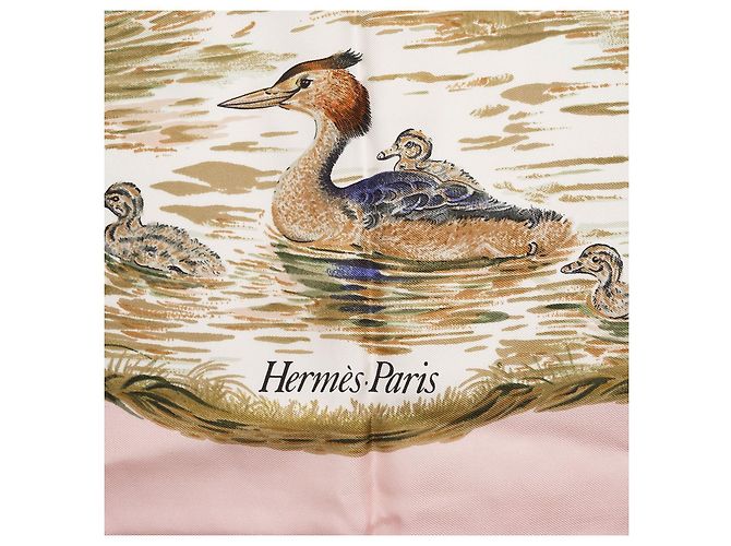 Hermès Halte en Camargue Seidenschal 90 Pink - Ansicht 10