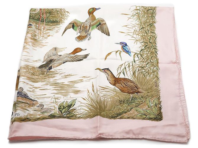 Hermès Halte en Camargue Seidenschal 90 Pink - Ansicht 3