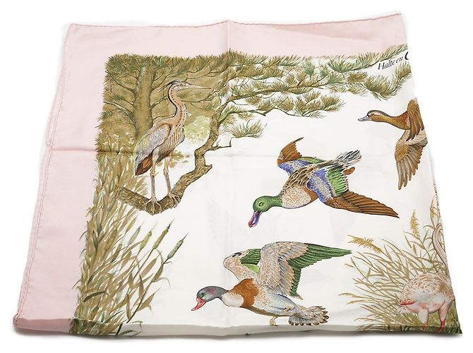 Hermès Halte en Camargue Seidenschal 90 Pink - Ansicht 4
