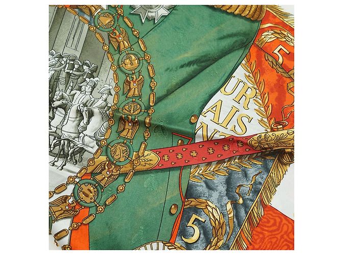 Hermès Foulard in seta Napoleone 90 Blu - vista 10
