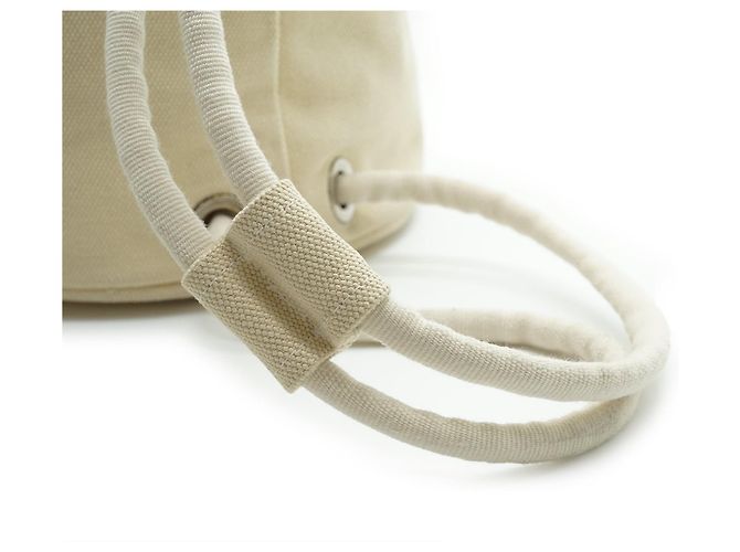 Borsa Hermès Marine Recif MM in cotone bianco - vista 9