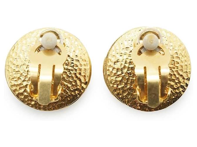 Chanel Orecchini a clip con logo in perle artificiali D'oro - vista 2