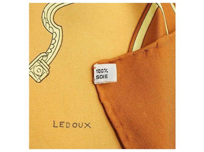 Hermès Foulard in seta Ledoux Springs 90 Arancione - vista 8