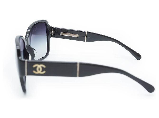 Chanel Gafas de sol con marco negro CC Logo - vista 6