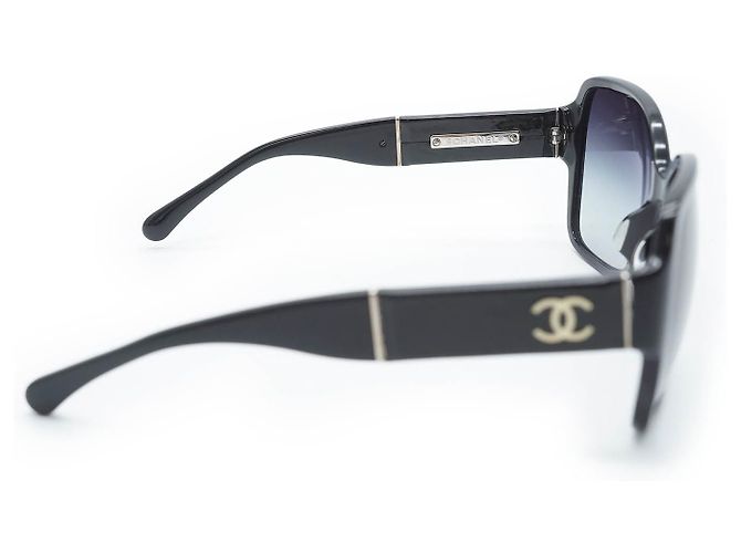 Chanel Gafas de sol con marco negro CC Logo - vista 7