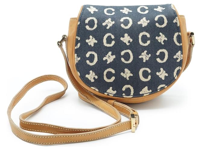 Céline Borsa a tracolla rotonda mini C Macadam Blu navy - vista 2