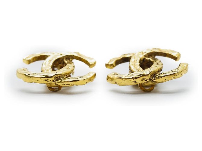 Chanel Orecchini Clip Logo CC D'oro - vista 5