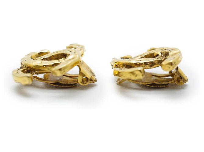 Chanel Orecchini Clip Logo CC D'oro - vista 6