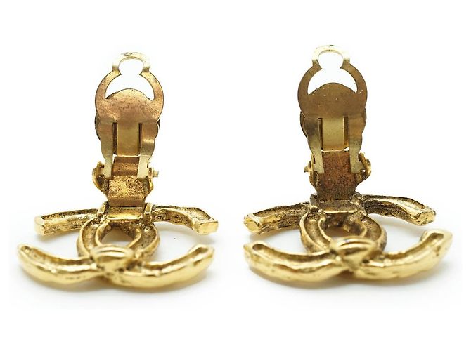 Chanel Orecchini Clip Logo CC D'oro - vista 7