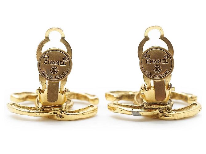Chanel Orecchini Clip Logo CC D'oro - vista 9