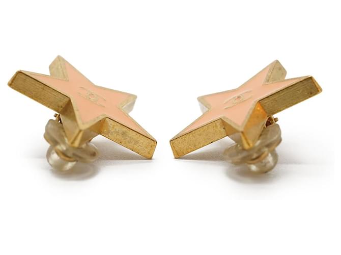 Chanel Orecchini a clip CC Logo Star GP Rosa - vista 5