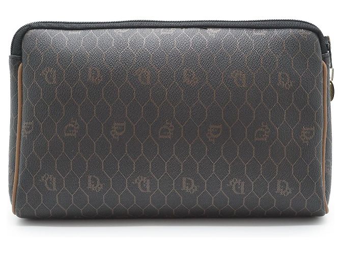 Pochette Dior Honeycomb in tela nera e pelle Nero - vista 2