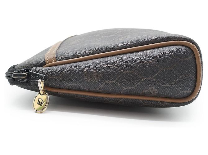 Pochette Dior Honeycomb in tela nera e pelle Nero - vista 3