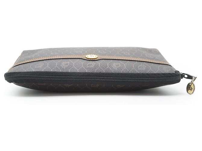Pochette Dior Honeycomb in tela nera e pelle Nero - vista 8