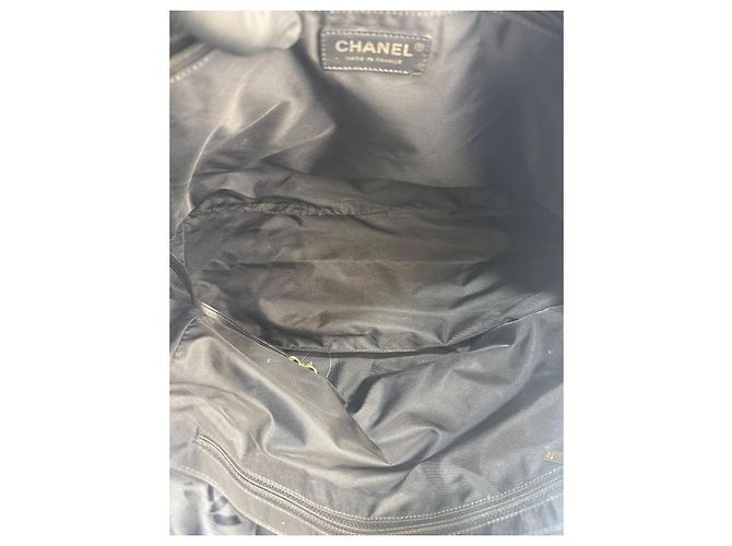 Borsa a spalla Chanel in tela / pelle nera 269 Nero - vista 12