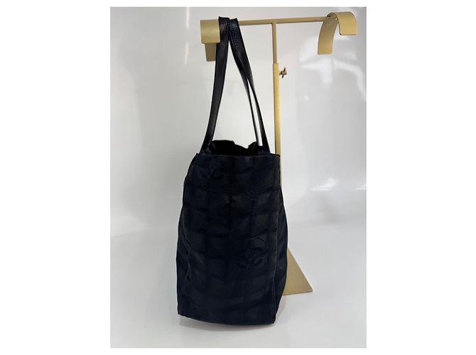 Borsa a spalla Chanel in tela / pelle nera 269 Nero - vista 5