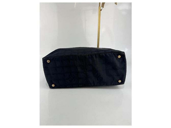 Borsa a spalla Chanel in tela / pelle nera 269 Nero - vista 7