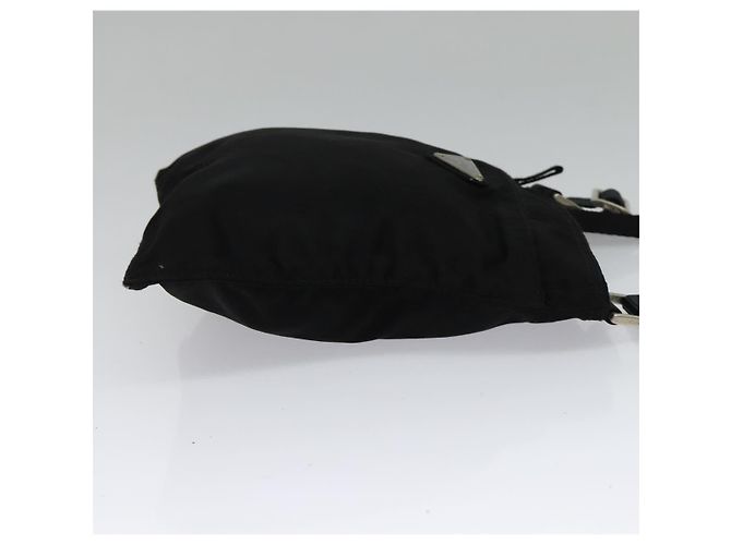Borsa messenger con tasca frontale Prada Tessuto media Nero - vista 4